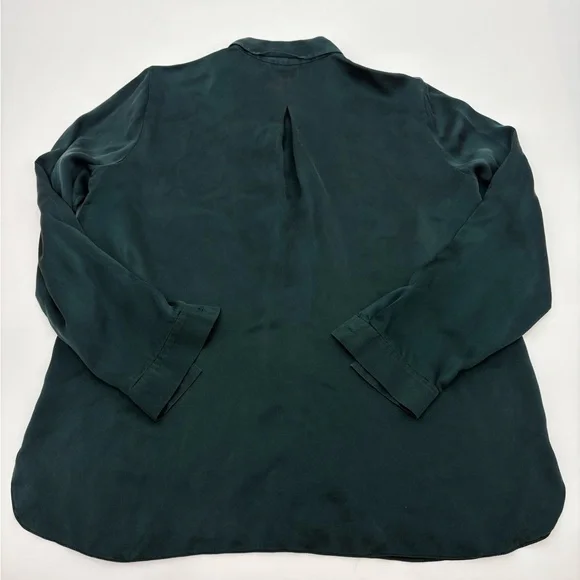 Elie Tahari | Safiya Silk Blouse in jade green | XL - Picture 6 of 8